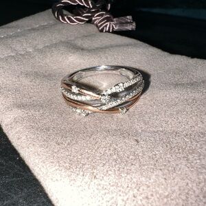 Zeghani 14k Rose & White Gold Ring